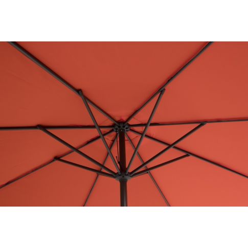 PSW Terrassen-Sonnenschirm 6,5 Fuß – Mit Kurbel, Orange, Metallgestell
