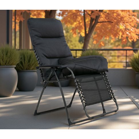Aktions Relaxliege Oasi Amazing XL + Garda Kissenauflage anthrazit