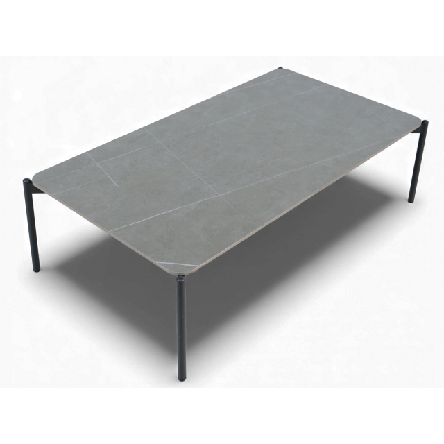 Loungetisch "Sovana" Aluminium / Sinterstein