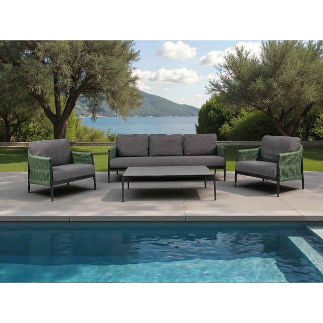 Loungeset "Sovana" Rope green 3-Tlg.