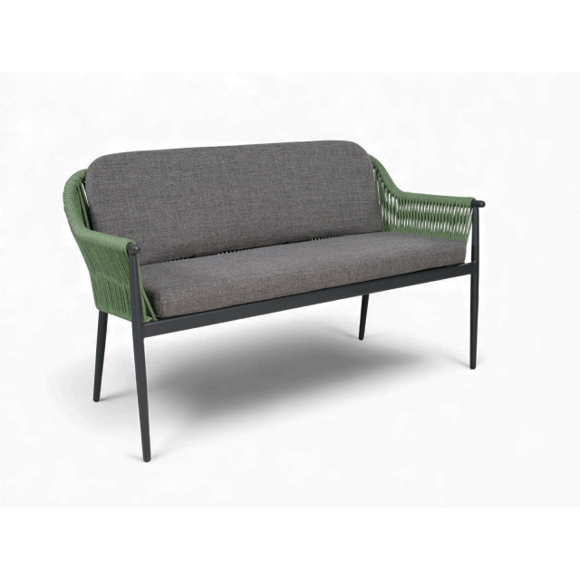 Gartenbank 2-Sitzer Dining Bank Sovana Rope grün 