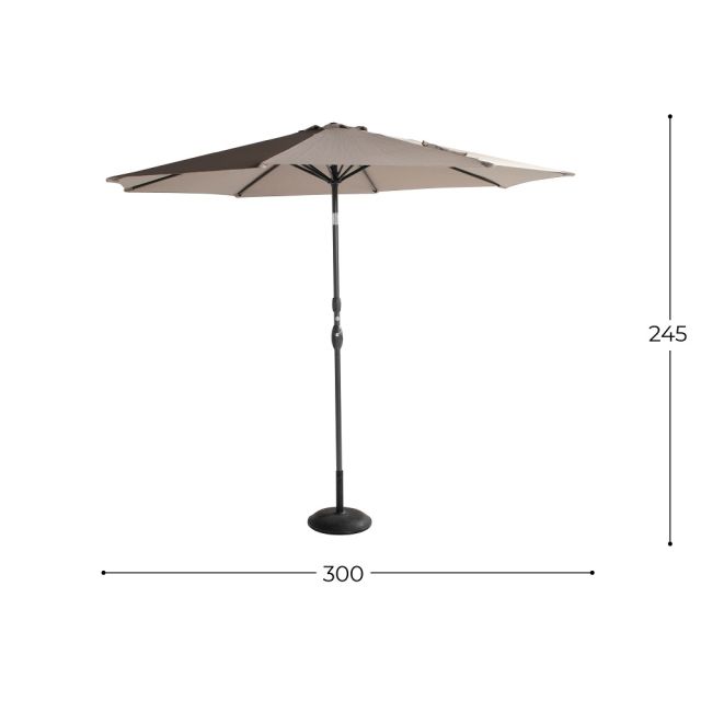 Sunline Parasol Sonnenschirm 300cm Taupe