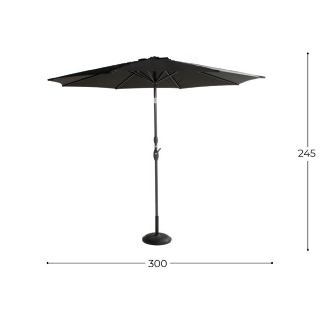 Sunline Parasol Sonnenschirm 300cm Anthrazit