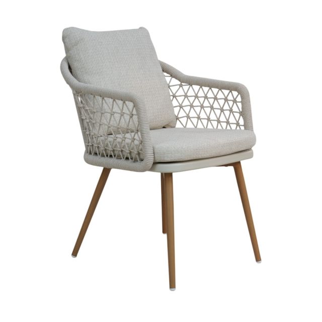 Gartensessel Valerio ivory / Holzoptik 