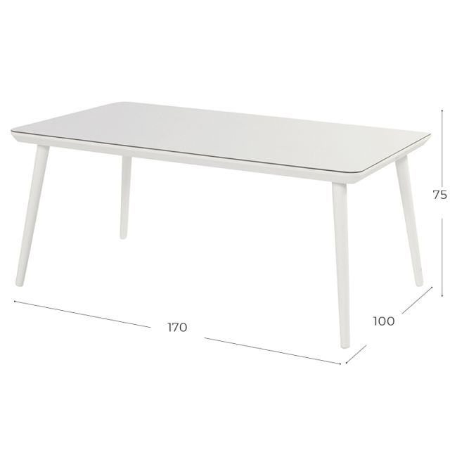 Sophie Studio HPL Tisch 170x100cm weiß