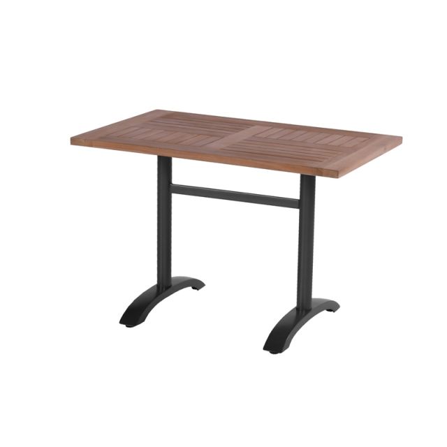 Bistro Tisch 110x70cm Teak carbon black