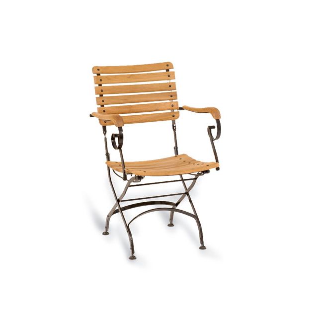 Klappsessel Oxford - Eisen-Teak