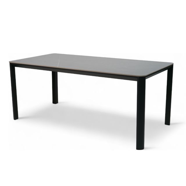 Dining Tisch Palermo 180x90cm Anthrazit mit Platte Sinterstein