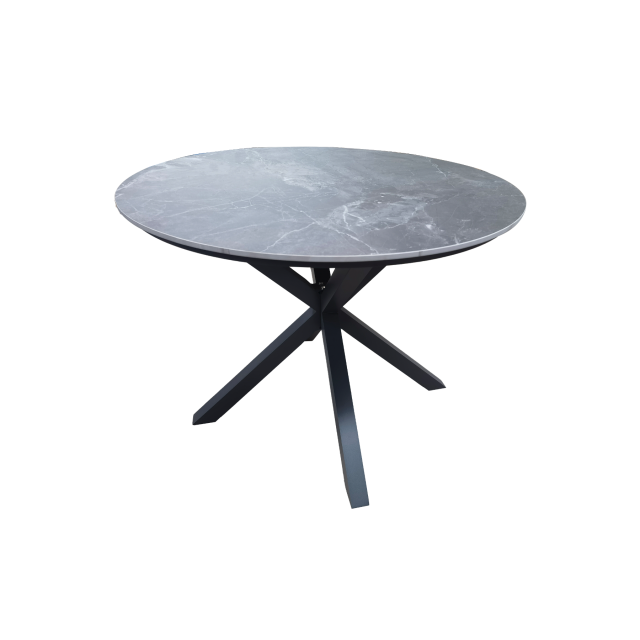 Diningtisch Orbit 120cm rund Alu / Sinterstone