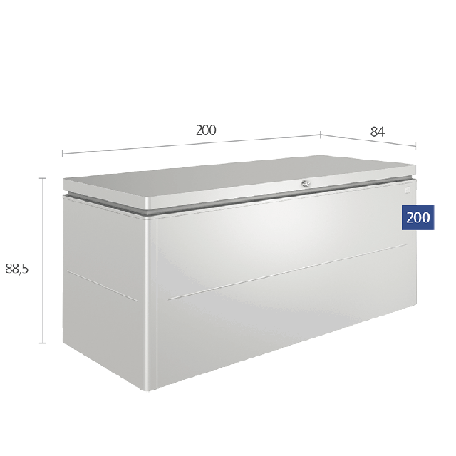 Biohort Loungebox 200 quarzgrau-metallic