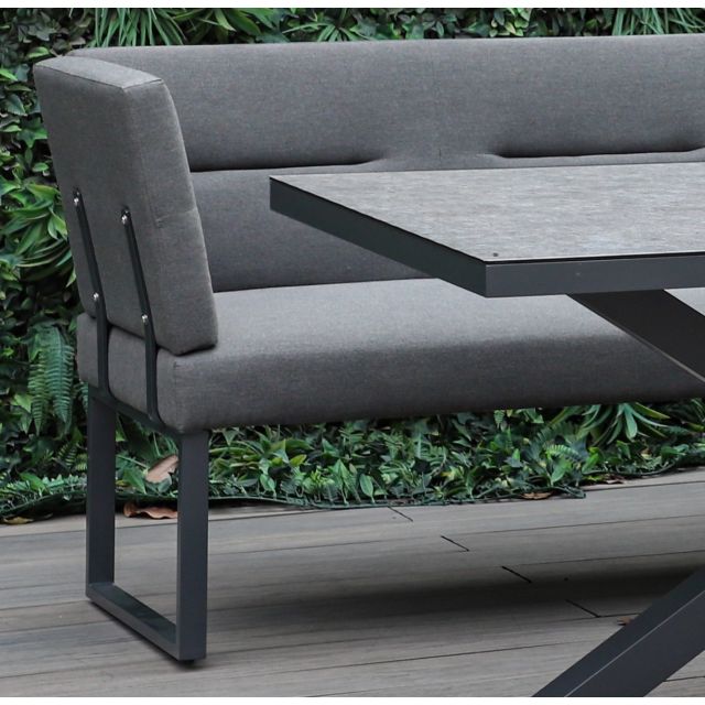 Seitenteil / Armlehne für Bank "Lisboa" Flanelle Sunbrella