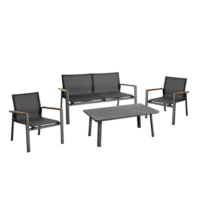  Loungeset Palermo Anthrazit 4-Tlg.