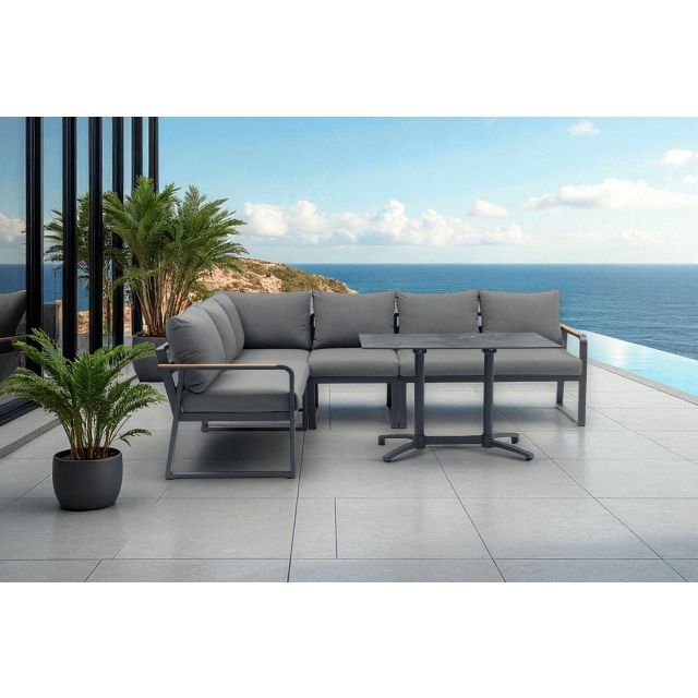 Loungeset Dining Limone  anthrazit