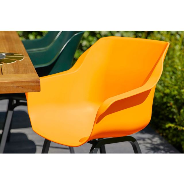 Sophie Element Armchair indian orange, carbon black