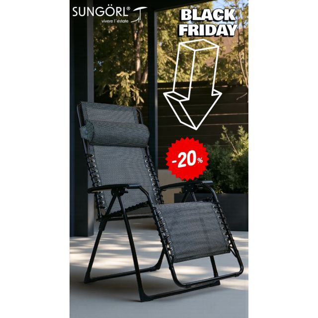 Relaxliege Oasi Alu Medici new Black