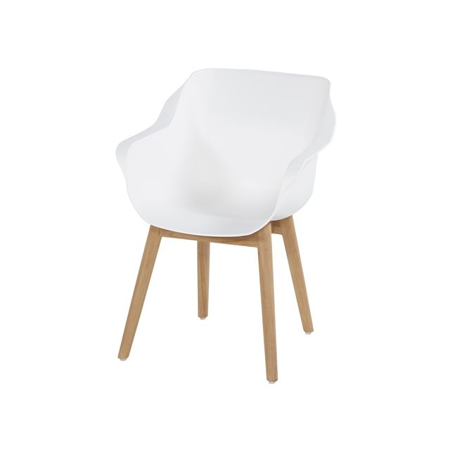 Sophie Studio Teak Armchair  royal white