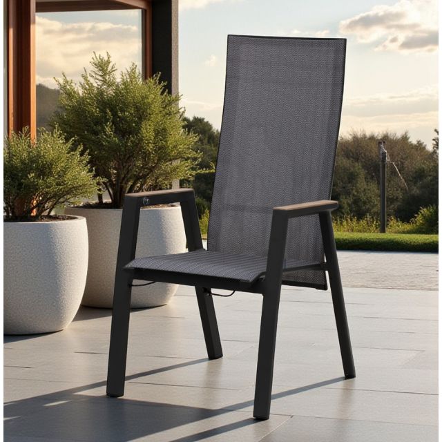 Stapelsessel mit hoher Lehne "Lucca verstellbar anthrazit