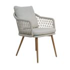 Gartensessel Valerio ivory / Holzoptik 