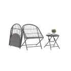 Balkon-Set Lana 2x Klappsessel + Klapptisch