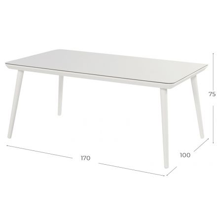 Sophie Studio HPL Tisch 170x100cm weiß