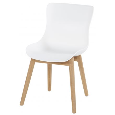 Sophie Dining Teak/Weiß ohne Armlehne